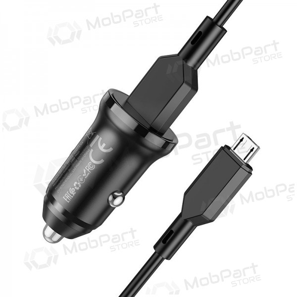 Nabíječka automobilinis Borofone BZ18 Quick Charge 3.0 18W + MicroUSB (černá)
