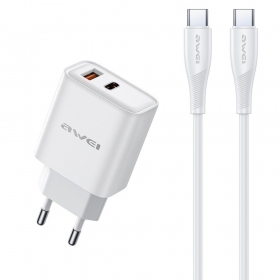 Nabíječka telefonu Awei PD81C-EU 22.5 W USB-C + USB-A s kabelem USB-C 1 m