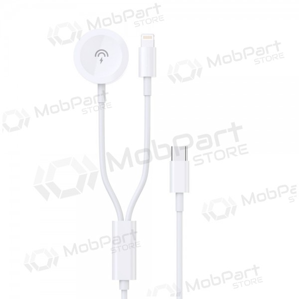 USB-C kabel Dudao A12MAX-2in1 USB-C na iWatch / Lightning 1.2 m