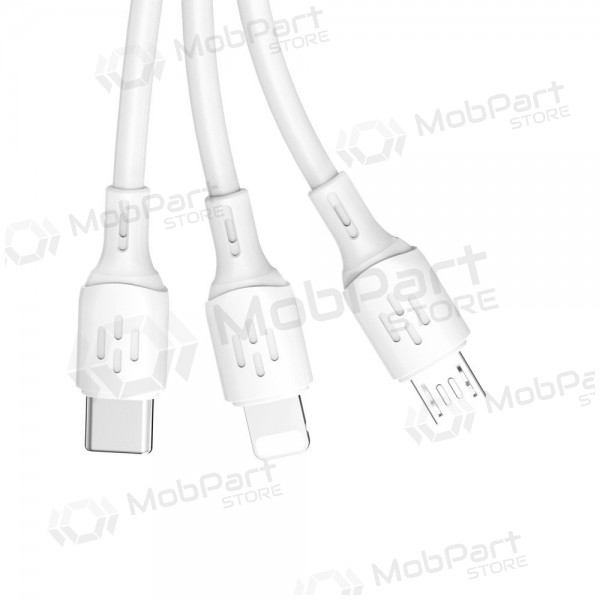 USB kabel Dudao L8A-3in1 USB-A na USB-C / Micro USB / Lightning 1.2 m 6A