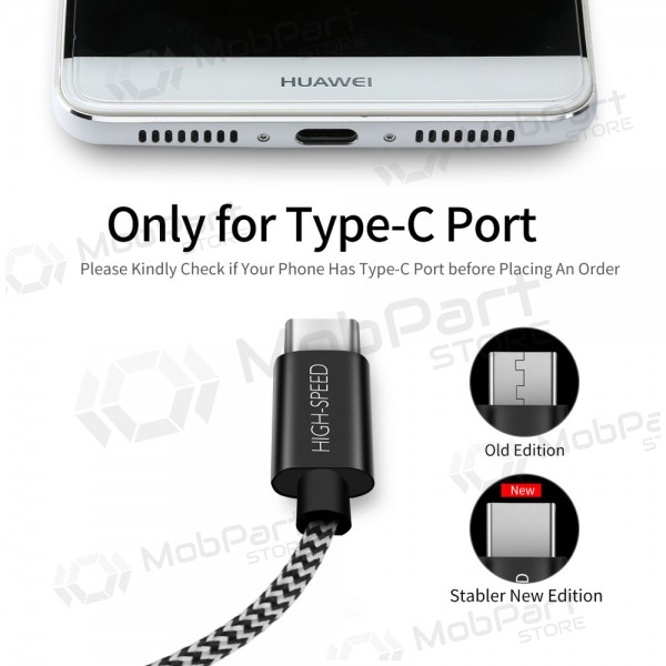 USB kabel Dux Ducis K-ONE Type-C FastCharging 1.0m
