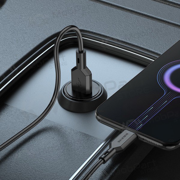 Nabíječka automobilinis Borofone BZ18 Quick Charge 3.0 18W + MicroUSB (černá)