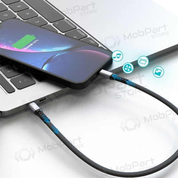 Lightning kabel Dudao L10P USB-C na Lightning 0.23 m 20 W černý
