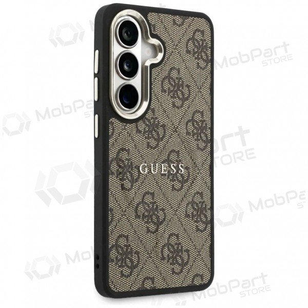 Obal na Samsung Galaxy S26 - Guess PU Leather 4G Gold Frame Magnetic (hnědý)