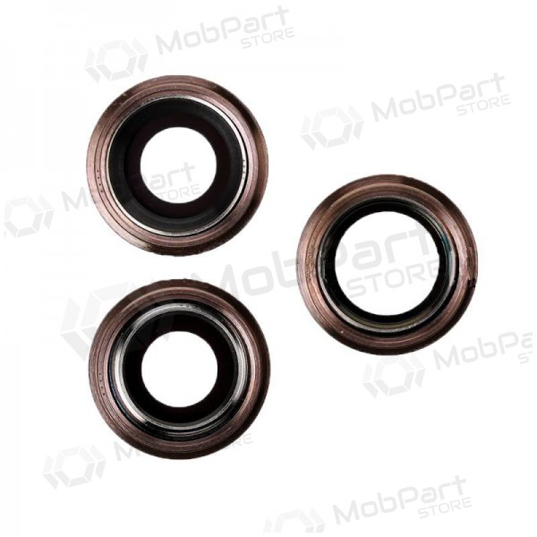 Apple iPhone 11 Pro / 11 Pro Max sklo kamery (3ks) (zlatý) (s rámem)