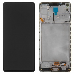 Samsung Galaxy A21s displej (černá) (s rámem) (originál)