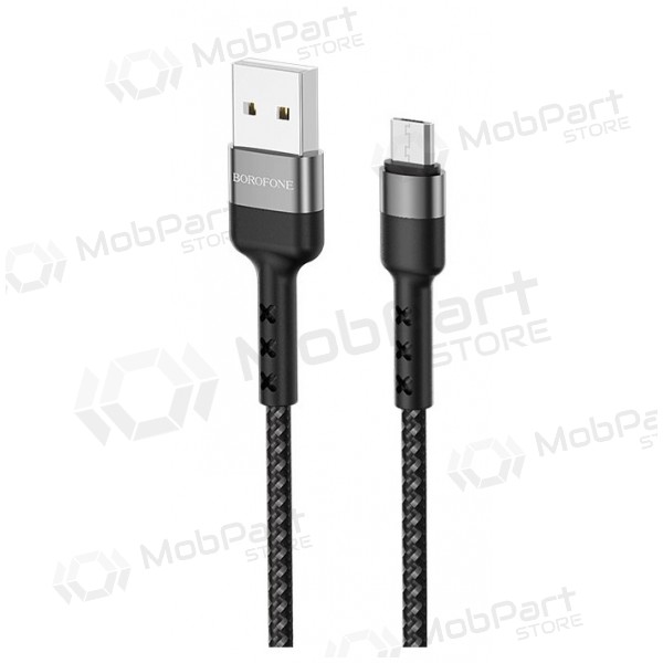 USB kabel Borofone BX34 microUSB 1.0m (černá)