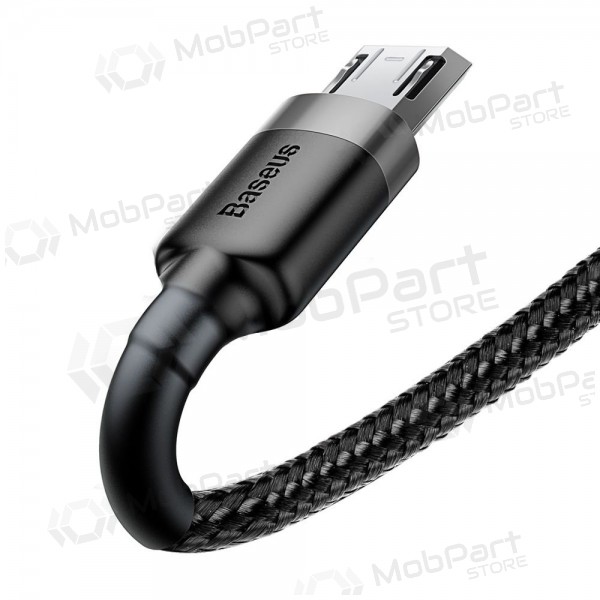 USB kabel Baseus Cafule microUSB 2.0m 1.5A (šedá-černá) CAMKLF-CG1