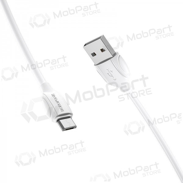 USB kabel Borofone BX19 USB-A to MicroUSB 1.0m bílý