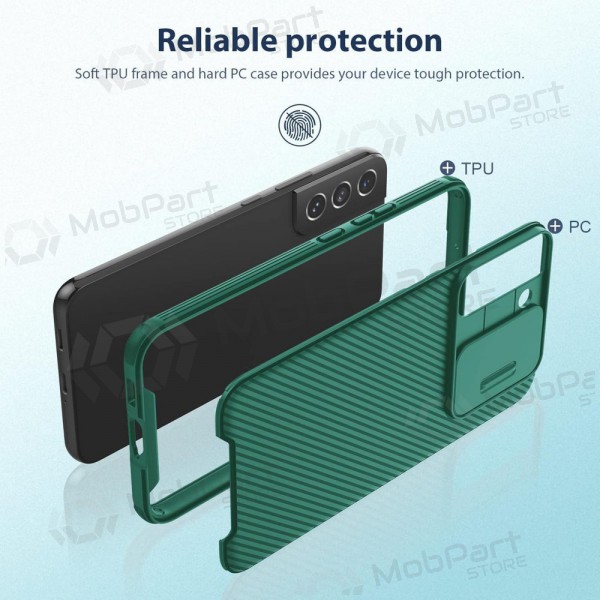 Samsung Galaxy S24 obal „Nillkin CamShield Pro“ (zelený)