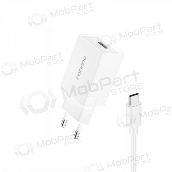 Nabíječka telefonu Foneng K210 10 W USB-A USB-C bílý