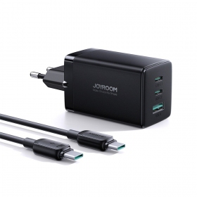 Nabíječka buitinis Joyroom GaN JR-TCG01 2xUSB-C/USB-A 65W + USB-C cable 1.2m černá