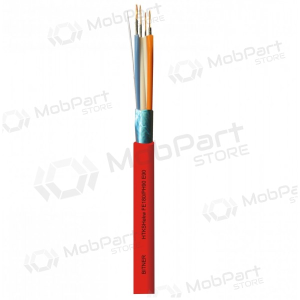 Požární stíněný nehořlavý kabel Bitner HTKSHekw FE180/Ph120 E90 2x2x0.8mm