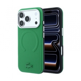 Apple iPhone 18 Pro Max obal - Lacoste PVC Petit Pique Semi Wrap Embossed MagSafe