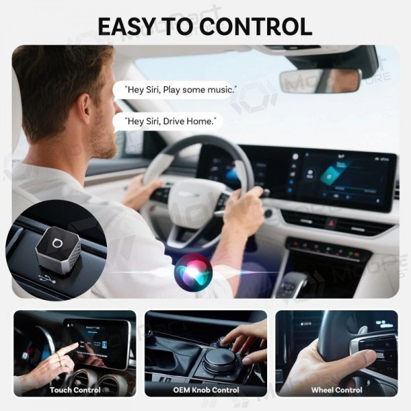 Bezdrátový adaptér CarPlay/Android Auto Ottocast Mini Cube stříbrný CP88-T3