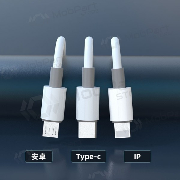 USB kabel Dudao L8s-3in1 USB-A na USB-C / Micro USB / Lightning 1.2 m 100 W