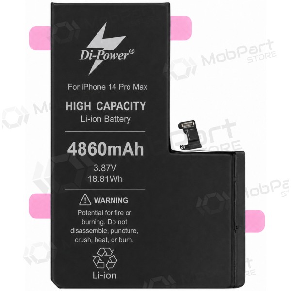 Baterie Apple iPhone 14 Pro Max, akumulátor Di-Power 4860 mAh (zvýšená kapacita)