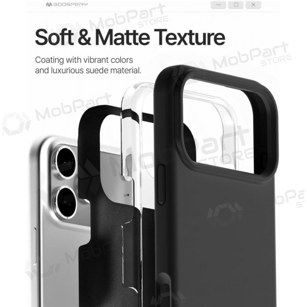Apple iPhone 17 Pro, 18 Pro obal Mercury - Pure Magsafe Silicon Case (červený)