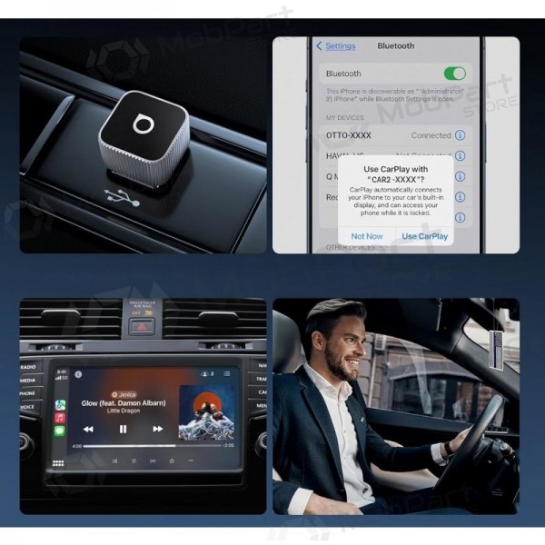Bezdrátový adaptér CarPlay / Android Auto Ottocast Mini Cube CP88-T2 černý