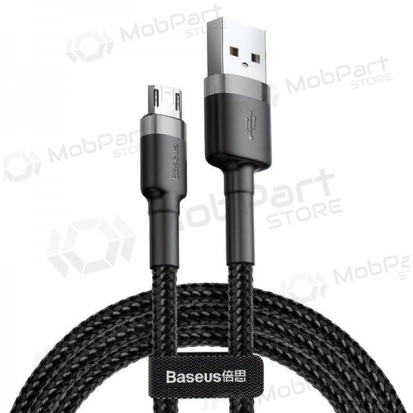 USB kabel Baseus Cafule microUSB 2.0m 1.5A (šedá-černá) CAMKLF-CG1