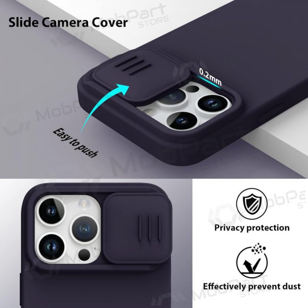 Apple iPhone 14 Plus pouzdro „Nillkin Silicone“ (tamsiai nachový)