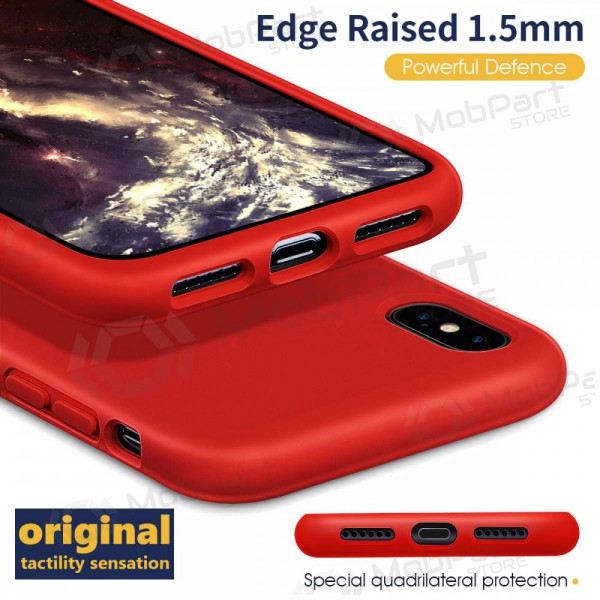 Obal Apple iPhone 12 Pro Max - Liquid Silicone 1.5mm (červený)