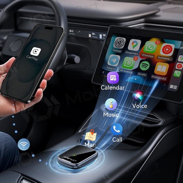 CarPlay adaptér Acefast QC1 bezdrátový Android Auto černý