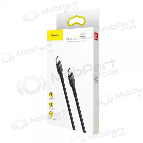 USB kabel Baseus Cafule PD60W Type-C 2.0m šedá-černá CATKLF-HG1