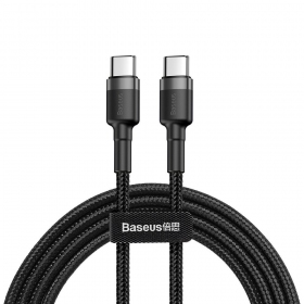 USB kabel Baseus Cafule PD60W Type-C 2.0m šedá-černá CATKLF-HG1