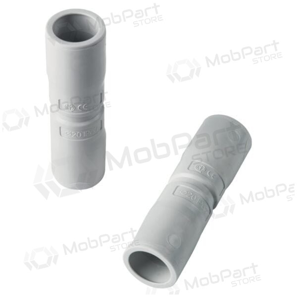 Tiesus sujungimas Elettrocanali EC74016 (D16, šedá (RAL7035), su išplatintu galu, behalogenis)