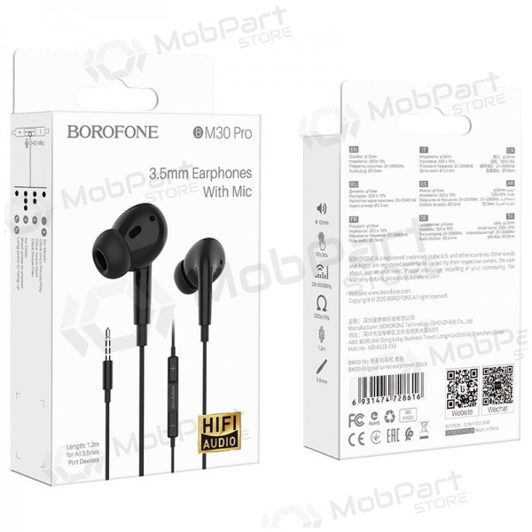 Handsfree Borofone BM30 Pro 3,5mm (černá)