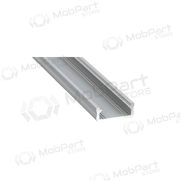 Aliuminis paviršinis profilis Lumines LED juostoms D (šedá, 2m) 