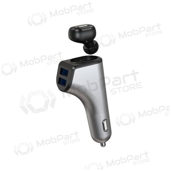 Nabíječka do auta Platinet + Bluetooth ausinė