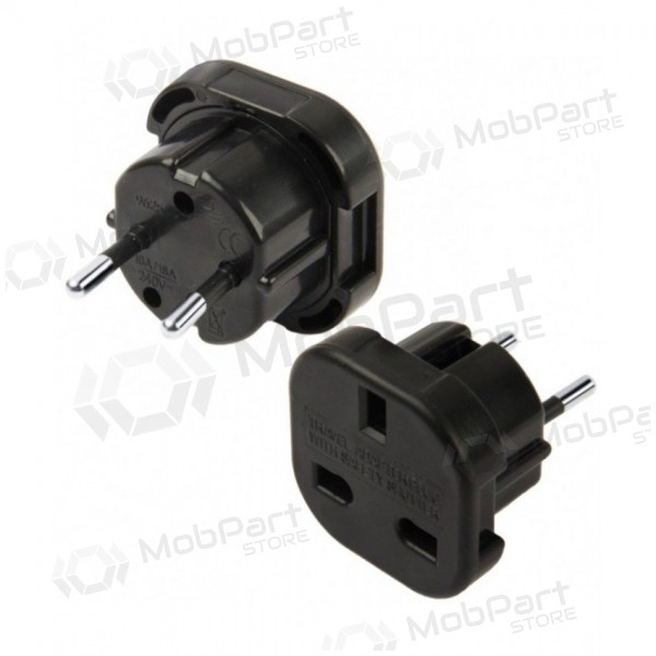 Adaptér UK na EUR černý