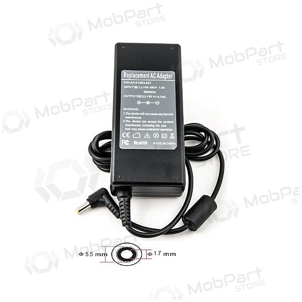 ACER 90W: 19V, 4.74A nabíječka na notebooku