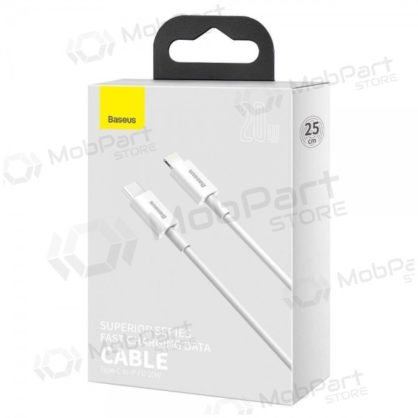 Kabel Baseus Superior Type-C - Lightning PD 20W 0.25m (bílý) CATLYS-02