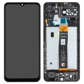 Samsung Galaxy A04s displej (černá) (s rámem) (originál)