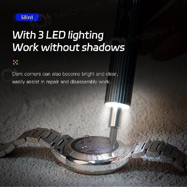 Elektrinis atsuktuvas UF-TOOLS - N20 su 58ks antgalių rinkiniu