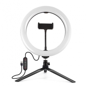LED kruhová lampa 26cm, se stativem 8.3cm, USB