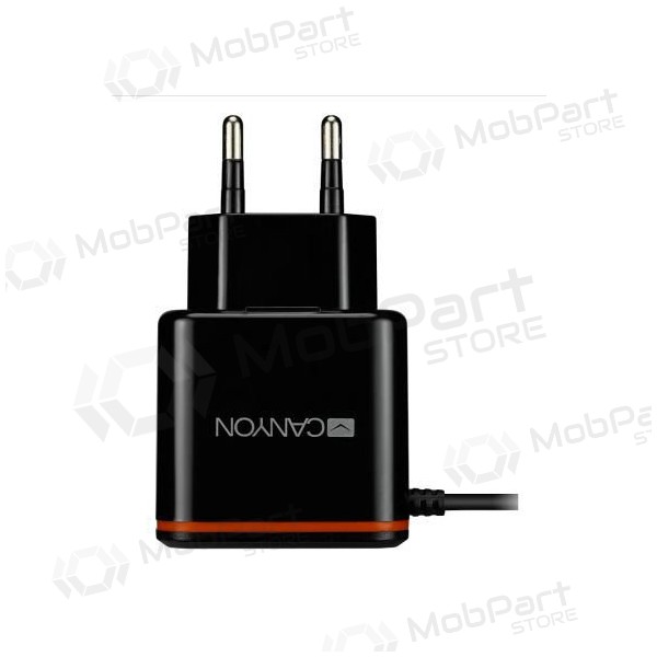 Nabíječka CANYON CNE-CHA042 + Type-C kabel (1xUSB 5V 2.1A) (černá)