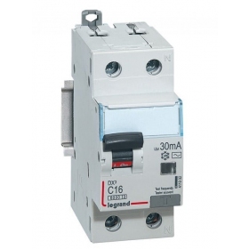 Automatický jistič s proudovým chráničem Legrand 411002 (16A, 1P+N, 230V, 30mA, RCBO)