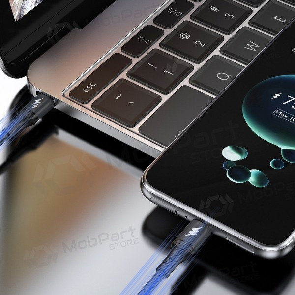 Lightning kabel Dudao L3CL USB-C na Lightning 1.2 m 30 W černý
