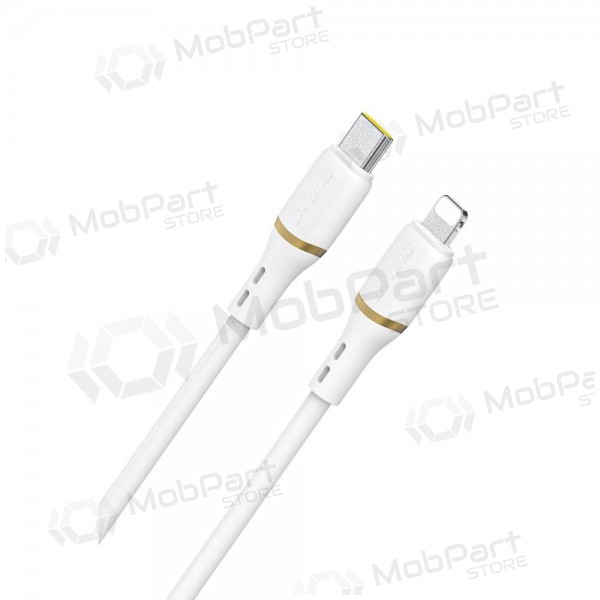 Lightning kabel Dudao L25X USB-C na Lightning 1 m 30 W bílý
