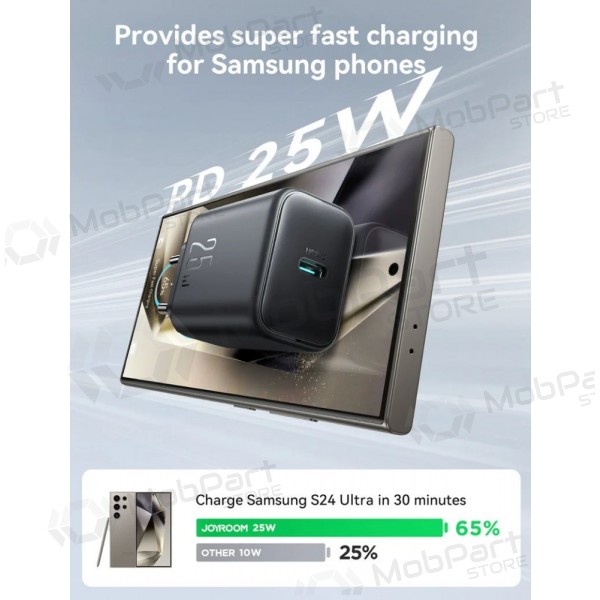Nabíječka Joyroom JR-TCF23 USB-C 25W + USB-C to USB-C cable 1.0m černá