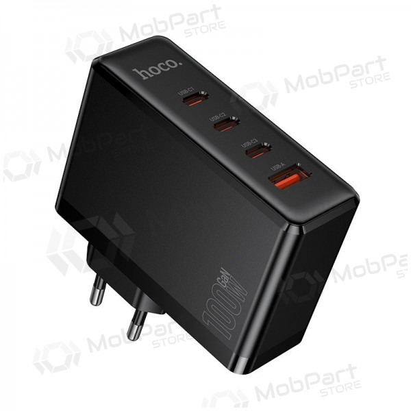 Nabíječka telefonu Hoco N85 100 W 3x USB-C + USB-A černá