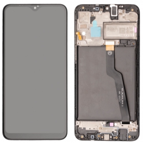 Ekranas Samsung A105 A10 Dual SIM su lietimui jautriu stikliuku a rėmeliu Black originál