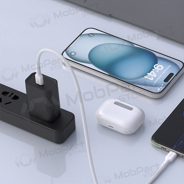 USB-C kabel Dudao L9C USB-C na USB-C 1 m 65 W bílý
