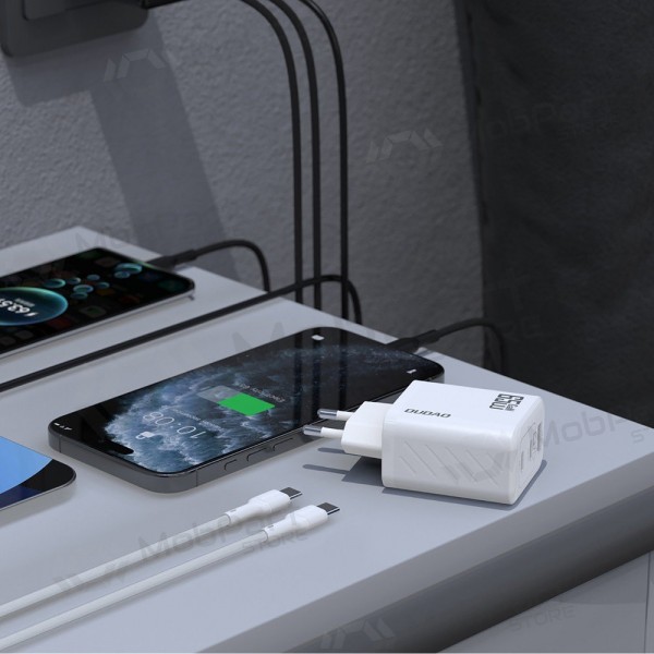 Nabíječka telefonu Dudao A28PC 45 W GaN 2x USB-C s kabelem USB-C 1 m černá