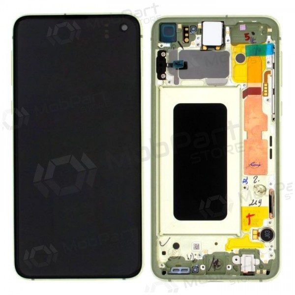Samsung G970F Galaxy S10e displej (Canary Yellow) (s rámem) (použitý grade A, originál)