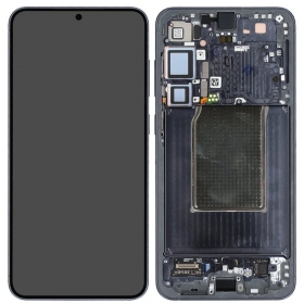 Displej Samsung Galaxy S25+ (černý) (s rámečkem) (sestavený servisní balíček)